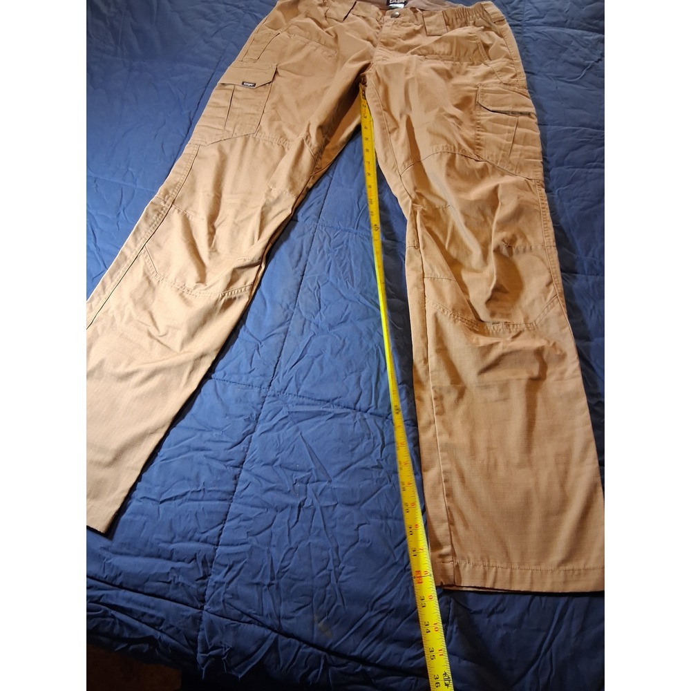CQR Mens Tactical Cargo Pants Coyote Brown Ripstop Work Trousers 34W x 34L - Picture 3 of 6